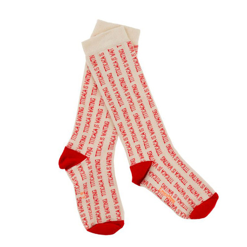 S[50%]titicaca high socksbeige/red