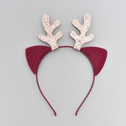 [재입고]Reindeer Headband-Wine