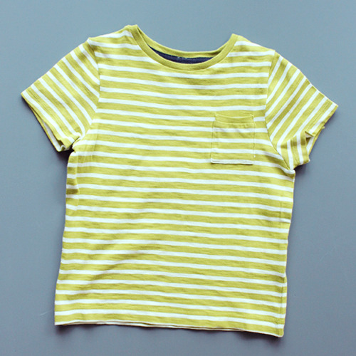 J[균일] Booger stripe t-shirtsulfer/white 2y 1ea