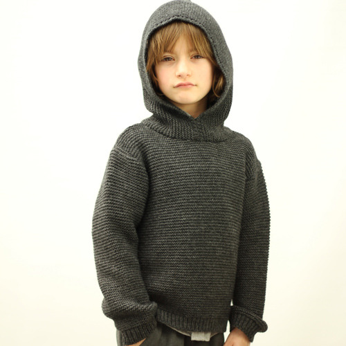 [균일]Knitted hoodie-dark grey2/3y 마지막 1ea