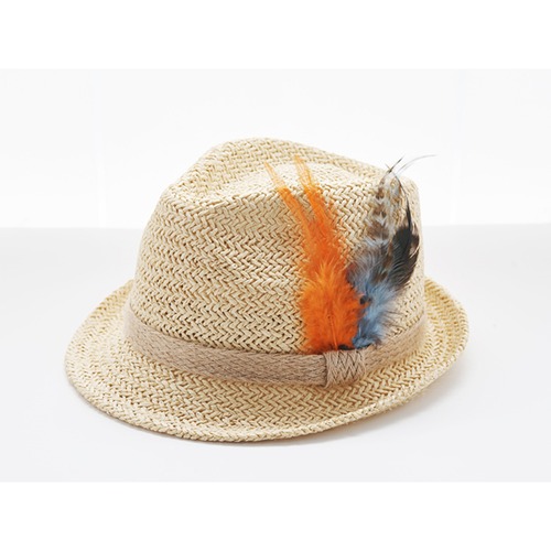 [only 1 sample sale 50%]Feather Hat  orange 