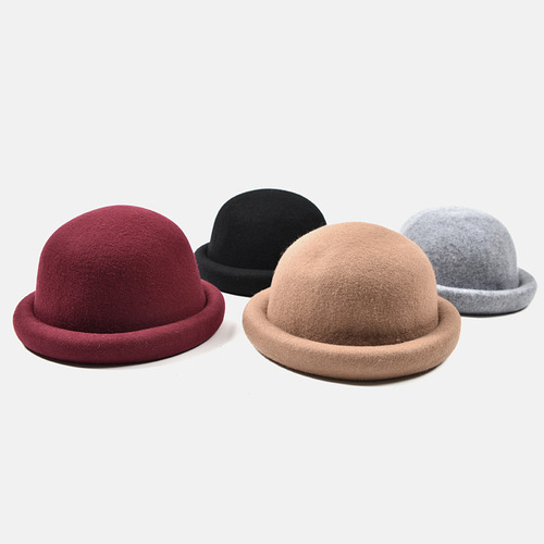 Roll-up wool cap4 color