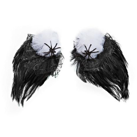 (J)[30%] Black raven wings black